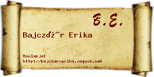 Bajczár Erika névjegykártya